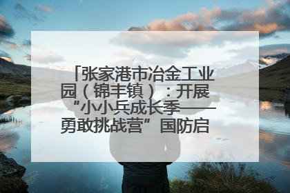 张家港市冶金工业园（锦丰镇）：开展“小小兵成长季——勇敢挑战营”国防启蒙教育活动