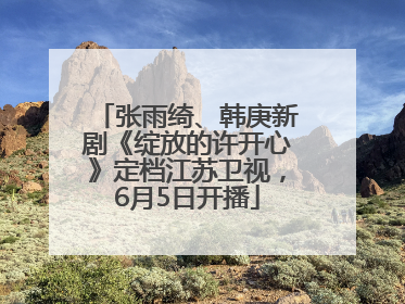 张雨绮、韩庚新剧《绽放的许开心》定档江苏卫视，6月5日开播