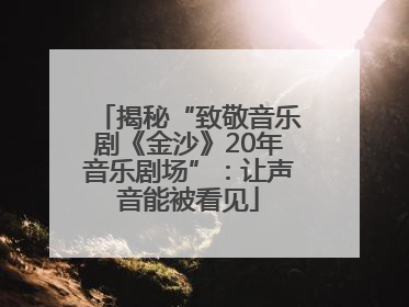 揭秘“致敬音乐剧《金沙》20年音乐剧场”：让声音能被看见