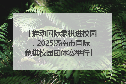 推动国际象棋进校园，2025济南市国际象棋校园团体赛举行