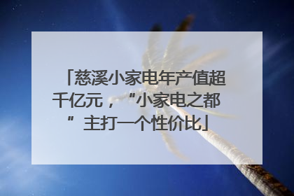 慈溪小家电年产值超千亿元，“小家电之都”主打一个性价比