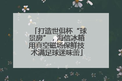 打造世俱杯“球景房”，海信冰箱用真空磁场保鲜技术满足球迷味蕾