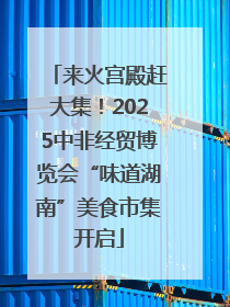 来火宫殿赶大集！2025中非经贸博览会“味道湖南”美食市集开启