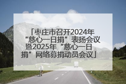 枣庄市召开2024年“慈心一日捐”表扬会议暨2025年“慈心一日捐”网络募捐动员会议