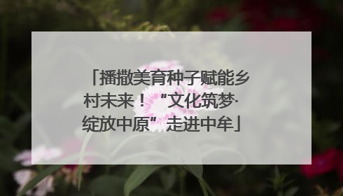 播撒美育种子赋能乡村未来！“文化筑梦·绽放中原”走进中牟
