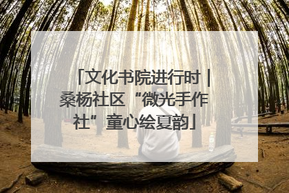 文化书院进行时｜桑杨社区“微光手作社”童心绘夏韵