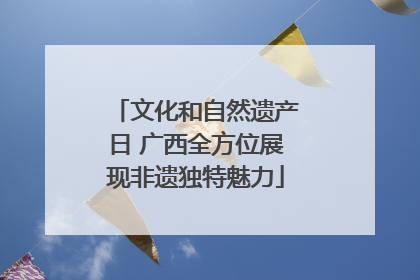 文化和自然遗产日 广西全方位展现非遗独特魅力