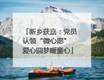 新乡获嘉：党员认领“微心愿” 爱心圆梦暖童心