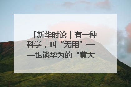 新华时论｜有一种科学，叫“无用”——也谈华为的“黄大年茶思屋”