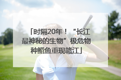 时隔20年！“长江最神秘的生物”极危物种鳤鱼重现赣江