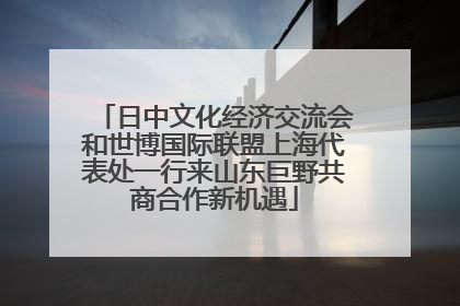 日中文化经济交流会和世博国际联盟上海代表处一行来山东巨野共商合作新机遇