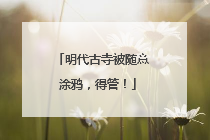 明代古寺被随意涂鸦，得管！