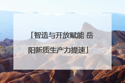 智造与开放赋能 岳阳新质生产力提速