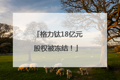 格力钛18亿元股权被冻结！