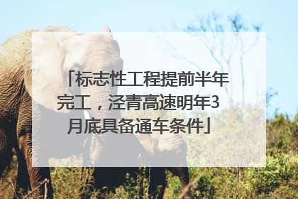标志性工程提前半年完工，泾青高速明年3月底具备通车条件