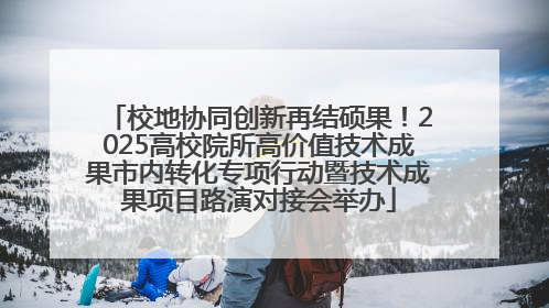 校地协同创新再结硕果！2025高校院所高价值技术成果市内转化专项行动暨技术成果项目路演对接会举办