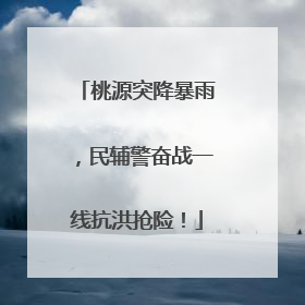 桃源突降暴雨，民辅警奋战一线抗洪抢险！