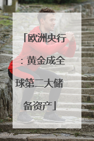 欧洲央行：黄金成全球第二大储备资产