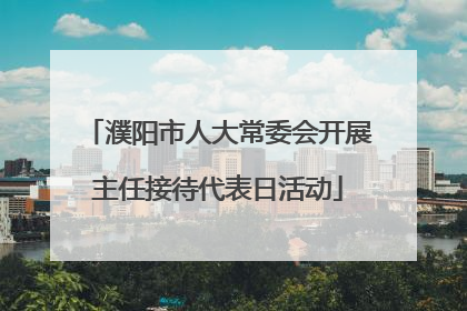 濮阳市人大常委会开展主任接待代表日活动