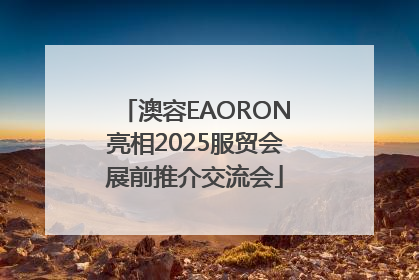 澳容EAORON亮相2025服贸会展前推介交流会