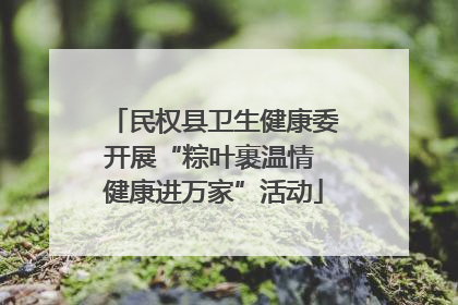 民权县卫生健康委开展“粽叶裹温情 健康进万家”活动