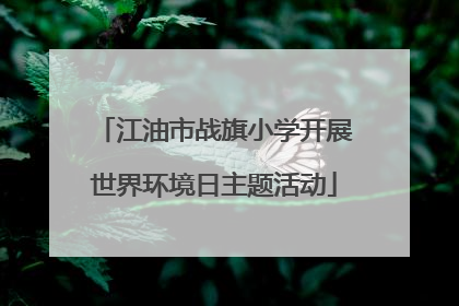 江油市战旗小学开展世界环境日主题活动