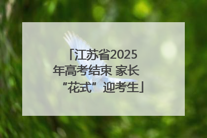 江苏省2025年高考结束 家长“花式”迎考生