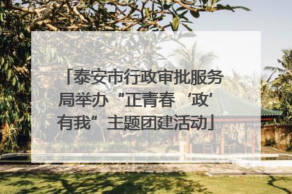 泰安市行政审批服务局举办“正青春‘政’有我”主题团建活动
