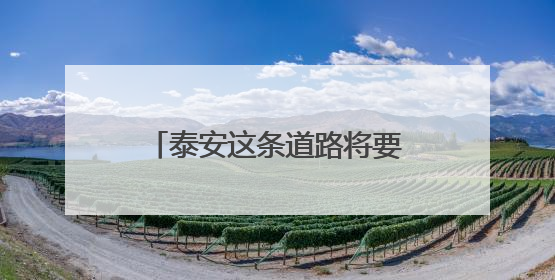 泰安这条道路将要施工！计划工期180天，正在招标→