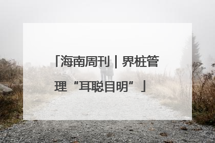 海南周刊｜界桩管理“耳聪目明”