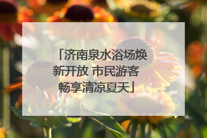 济南泉水浴场焕新开放 市民游客畅享清凉夏天