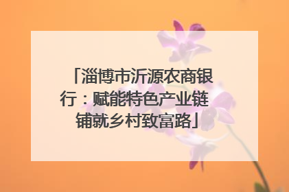 淄博市沂源农商银行：赋能特色产业链 铺就乡村致富路