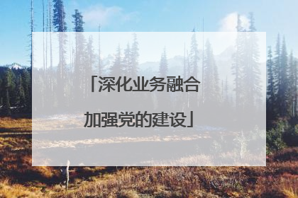 深化业务融合 加强党的建设