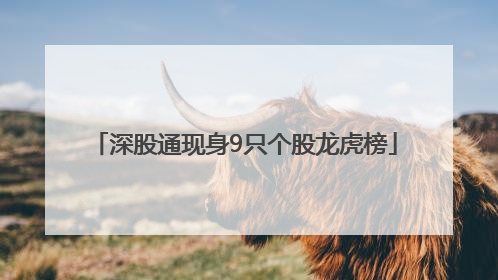 深股通现身9只个股龙虎榜