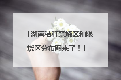 湖南秸秆禁烧区和限烧区分布图来了！