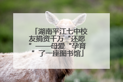 湖南平江七中校友捐资千万“还愿”——母爱“孕育”了一座图书馆
