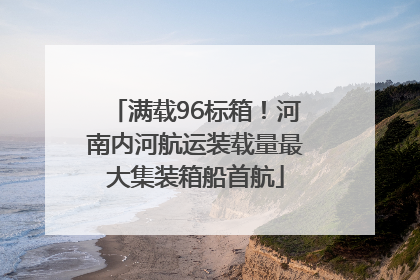 满载96标箱！河南内河航运装载量最大集装箱船首航