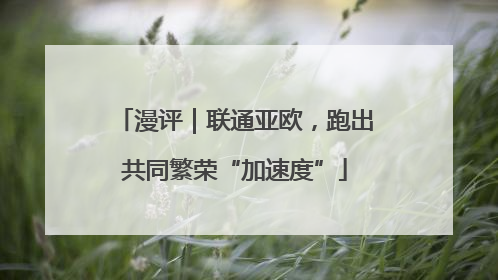 漫评｜联通亚欧，跑出共同繁荣“加速度”