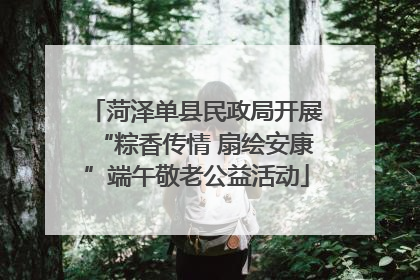 菏泽单县民政局开展“粽香传情 扇绘安康”端午敬老公益活动