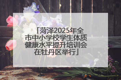 菏泽2025年全市中小学校学生体质健康水平提升培训会在牡丹区举行