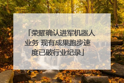 荣耀确认进军机器人业务 现有成果跑步速度已破行业纪录