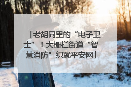 老胡同里的“电子卫士”！大栅栏街道“智慧消防”织就平安网