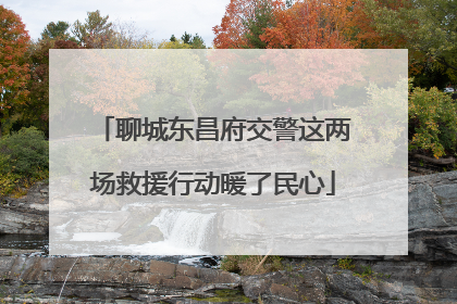 聊城东昌府交警这两场救援行动暖了民心