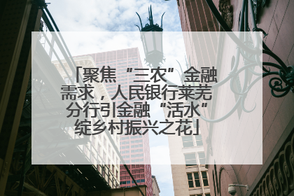 聚焦“三农”金融需求，人民银行莱芜分行引金融“活水”绽乡村振兴之花