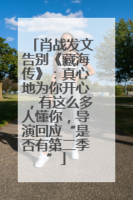 肖战发文告别《藏海传》：真心地为你开心，有这么多人懂你，导演回应“是否有第二季”