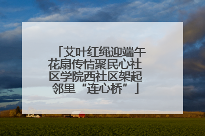 艾叶红绳迎端午花扇传情聚民心社区学院西社区架起邻里“连心桥”