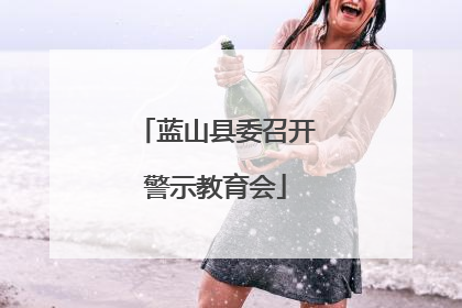 蓝山县委召开警示教育会