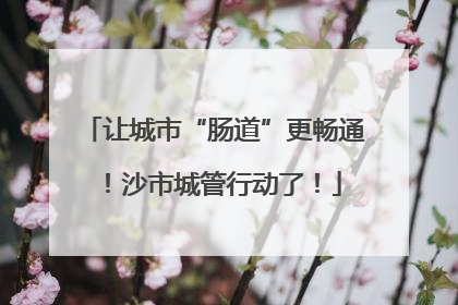 让城市“肠道”更畅通！沙市城管行动了！