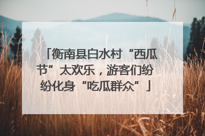 衡南县白水村“西瓜节”太欢乐，游客们纷纷化身“吃瓜群众”