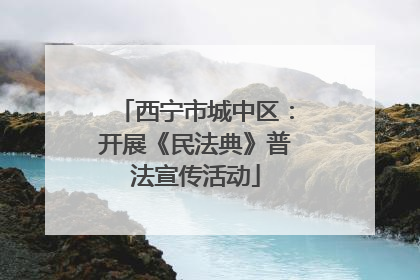 西宁市城中区：开展《民法典》普法宣传活动